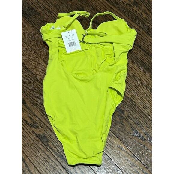 Andie Swim The Bermuda One Piece Swimsuit Underwired Lime Green Small NEW - Picture 9 of 9